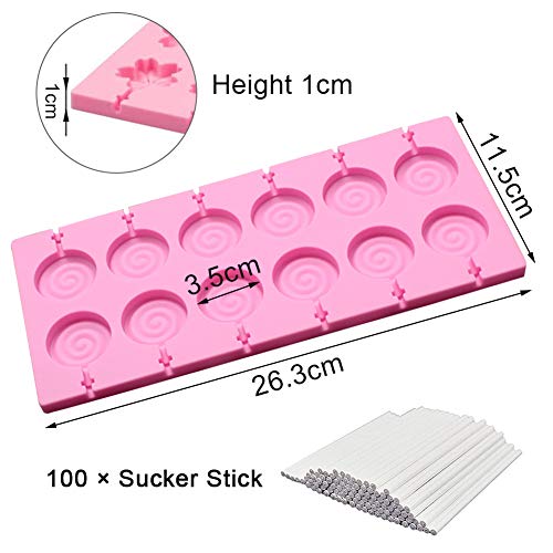 3 Pezzi Silicone Lollipop Mold Stampo per