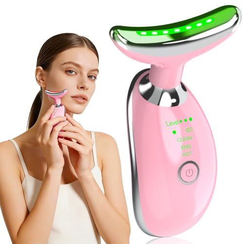 Face & Neck Massager with Heat Light & EMS Modes