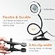 One Fire 10X Lupe mit Licht, 11W 48 LED Leselampe Buch Klemme, 3 Modi & 10 Helligkeitsstufen USB Nachttischlampe Dimmbar, 40cm 360° Schwanenhals Led Tischlampe Dimmbar Klemmlampe Lupenbrille Mit Licht