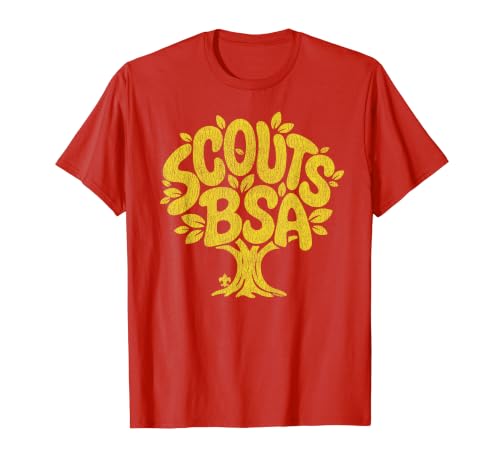 Scouts BSA Tree Art Outdoors Nature Distressed Graphic T�V���c