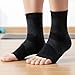 byepica 6 Pairs Compression Ankle Sleeves, Plantar Fasciitis Socks, Arch Support for Running, Breathable Ankle Braces, Black, Size L (Us Men 8-9.5)