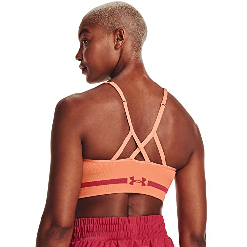 Under Armour Women's Standard Seamless Low Long Bra, (868) Mellow Orange / / Chakra, Small #TOP3