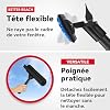 Lave Vitre Professionnel Kit De Nettoyage 3 En 1 Window Buddy - Raclette Télescopique 130cm Pour Vitres Et Voiture Accessoire Ménage Vitres