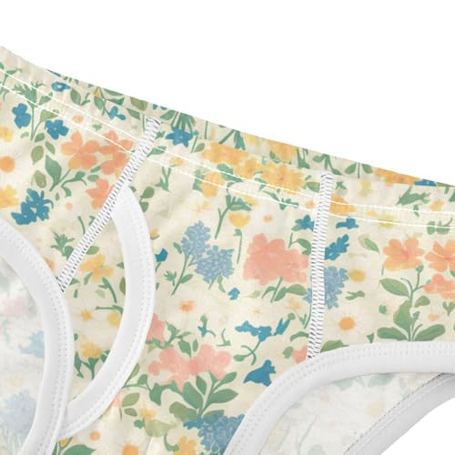 KLL Seamless Wild Flowers Farmhouse Toddler Boys Cotton Briefs Cute Undies4
