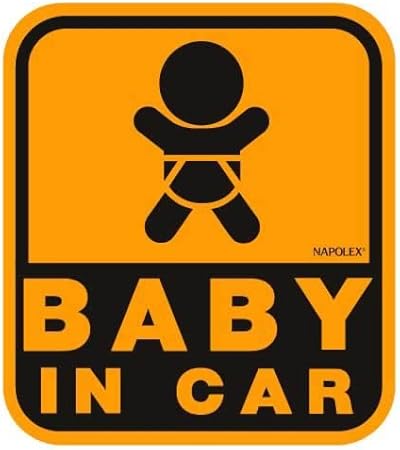 Amazon Co Jp ナポレックス 車用 サイン セーフティーサイン Baby In Car マグネットタイプ 外貼り 傷害保険付 Sf 32 ベビー マタニティ