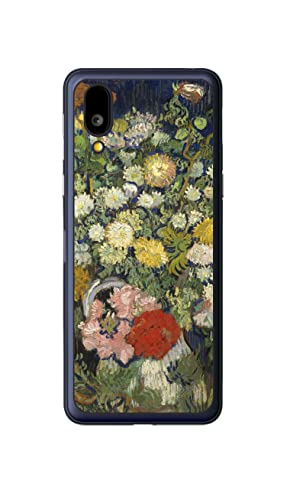 ClearView(クリアビュー) シャープ BASIO active用 背面 保護 フィルム 名画 プリント ゴッホ 花瓶の花の花束( フィンセント ファン ゴッホ Vincent Willem van Gogh )