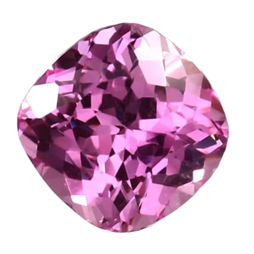 Pierre de saphir rose de Ceylan 10x10mm taillée en coussin pour création bijoux GH_NAT_09250