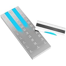 BAOSHISHAN 0-100m Grindometer Fineness Gauge Reading Unit Hegman/m/Mil Double Groove Fineness Tester ISO Standard 100m, 8Hegman, 4MIL