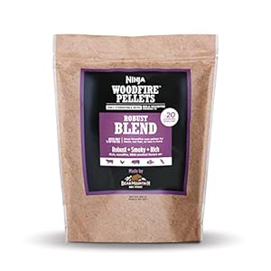 Ninja XSKOP2R Woodfire Pellets, Robust Blend 2-lb Bag, up to 20 Cooking Sessions, 100% Real Wood Pellets, Only Compatible with Ninja Woodfire Grills (OG700 Series), Robust Blend