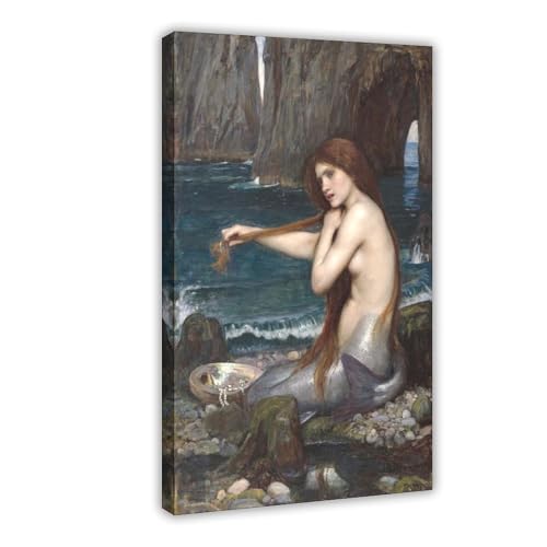 Toile sirène Waterhouse pour rompre la monotonie de vos murs blancs avec cadre