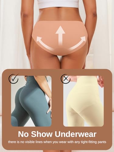 Seamless No Show Underwear:Comfort Sexy Low Rise Womens Panties Stretch Invisible Bikini Briefs Ladies Panty 6 Pack4