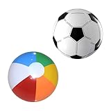 Yuwnd 2 Stück Wasserball Aufblasbar, Dia 28 cm/10.6 inch Wasserbälle, Strandball, Inflatable Strandball Aufblasbar fur Sommer-Pool-Party-Spielzeug Schwimmbad Schwimmball