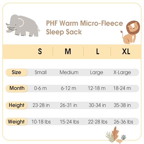 Image of PHF 3 Pack Warm Micro-Fleece Baby Sleep Sack 6-12 Months, Soft Baby Wearable Blanket, 2-Way Zipper Sleeping Bags, Comfy Toddler Sleeping Sack for Boys, Medium Size, Woodland