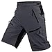 Produktbild ALLY MTB Hose Herren Radhose, Wasserabweisend Mountainbike Kurz, Outdoor Sport Fahrradhose Herren Shorts (Dunkelgrau, 3XL(Taille:39"-41", Hüfte:42.5"-44.5")