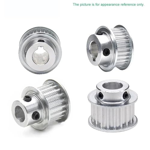 Polea HTD 8M de 16T con eje de 20mm para solucionar el deslizamiento de correas de 40mm 4