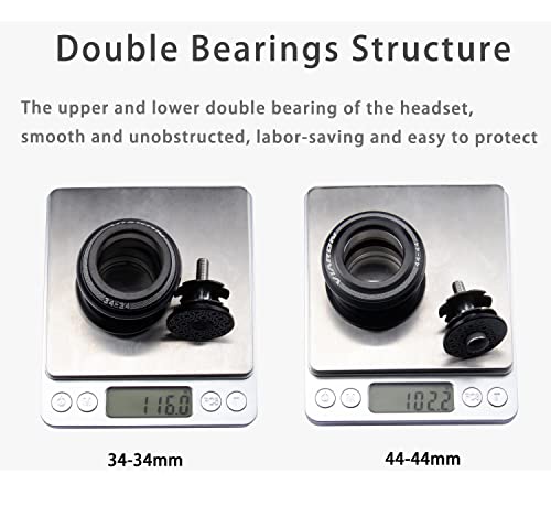 Viaron Bike Headsets 34-34Mm/44-44Mm/44-55Mm/44-56Mm Suitable For Straight And Tapered Mountain Bike Forks #TOP3