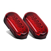 4-Pack 2.5 Inch Oval LED Clearance Lights - 2 Red + 2 Amber, Surface Mount For Trailers, Trucks, RVs & Boats - View #10