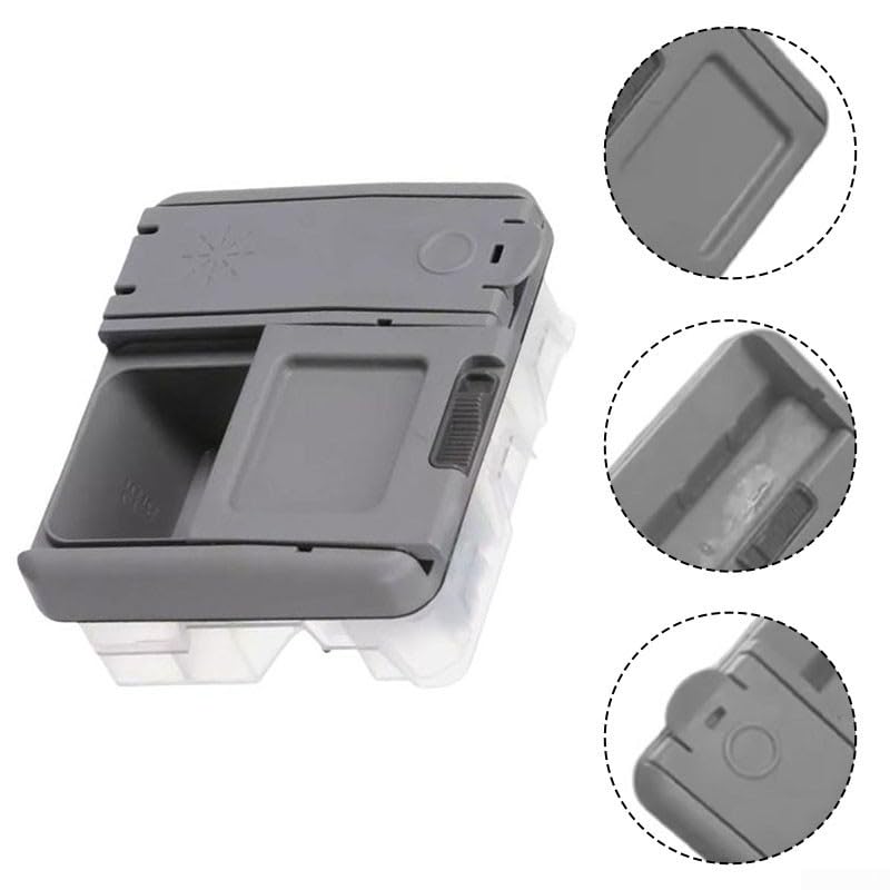QOXEZY Distributeur de détergent pour lave-vaisselle Samsung DW80R706, installation facile, construction durable, distribution efficace, remplacement fiable, matériau ABS, gris