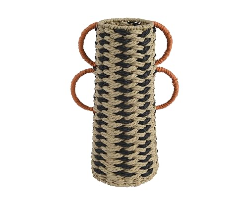 Decoris Vaso In Corda Di Carta Colorata, Diametro 14 Cm E Altezza 31 Cm, Naturale/Colore/I, Taglia Unica