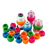 ◎ Bester Garn Spule Organisator: Diese Garn spulen halter können dich von den unordentlichen Tagen befreien, wenn Fadenschwänze sich mit anderen Spulen verheddern. Außerdem können sie auch einen geeigneten Halt bieten, um die Fadenspannung aufrechtzuerhalten.