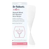 Dr. Talbot's Strisce per smagliature e cicatrici a sezione cesarea: silicone di grado medico per ammorbidire e appiattire le cicatrici chirurgiche, impermeabile e riutilizzabile, fino a 10 giorni di