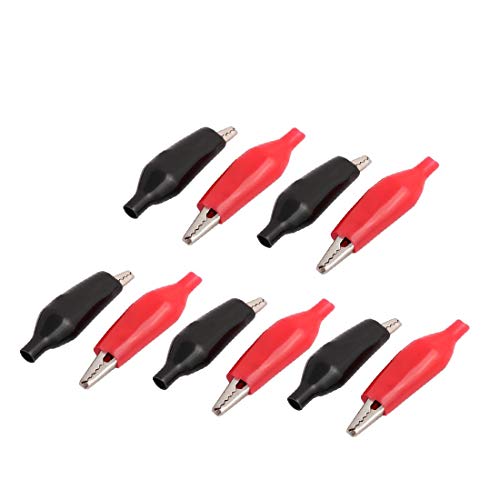 New Lon0167 10�v���[�u�≏�u�[�c�A���Q�[�^�[�N���b�v���b�h�u���b�N(10Pcs Probe Insulated Boot Alligator Clip Rot Schwarz