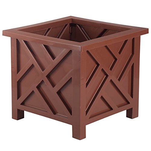 Miles Kimball Chippendale Planter Box, Brown – Plant Holder for