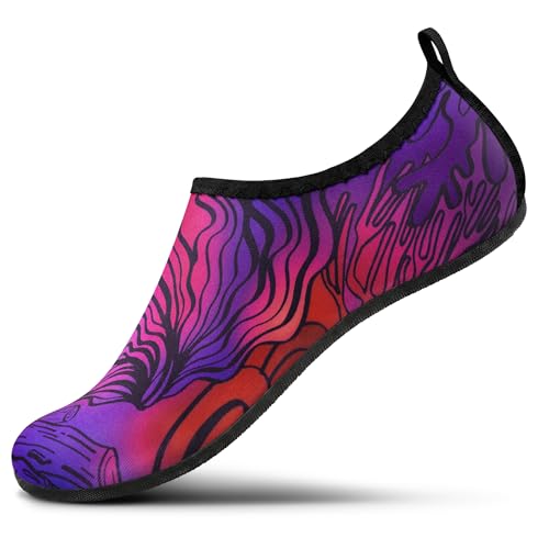 Image of SEEKWAY Water Shoes Women Men Adult Quick-Dry Aqua Socks Barefoot Non Slip for Beach Swim River Pool Lake surf Black SK002(U)