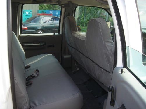 Durafit Seat Covers, Made to fit 1999-2007 Truck F250-F550 2 Row Set Seat Covers. Front 40/20/40 Split Seats with Opening Center Console Without Cup Holders. Rear Solid Bench Seat. Tan Endura.