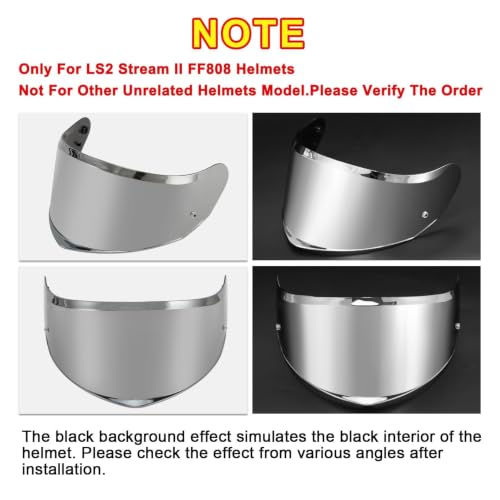 Image of PSLER Stream II Helmet Tinted Visor FF808 Face Shield Replacement for Stream II FF808