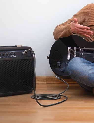 Jsaux JSDECM0037GY4.5M 1/4 Guitar Cable 15Ft, Instrument Cable Compatible thumb #4