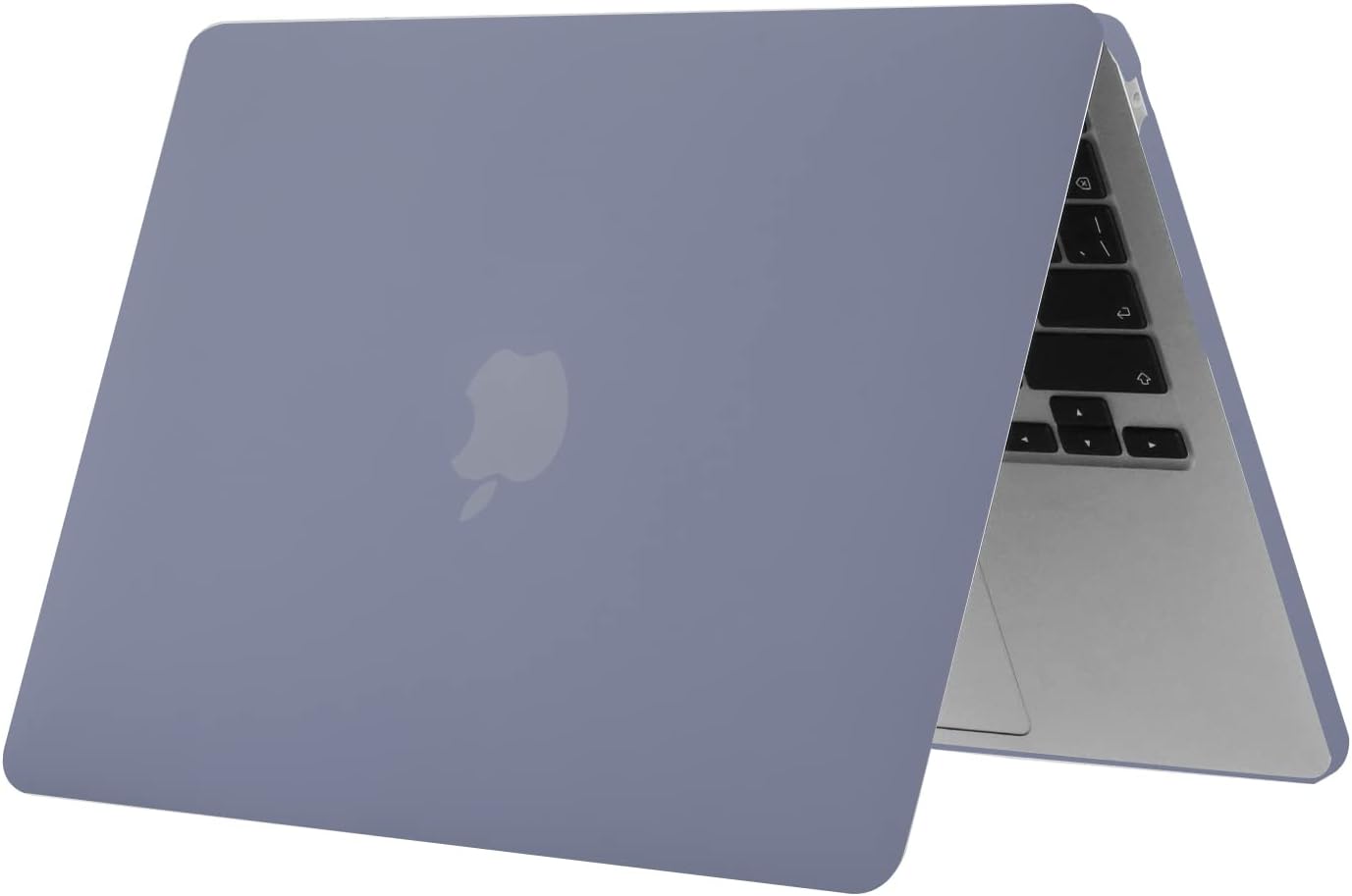 Se7enline Compatible with MacBook Air 13.6 inch Case M3/M2 A2681/A3113 2024 2023 2022 Hard Shell Case & Keyboard Skin & Shortcut Sticker & Type C Adapter & Webcam Cover,Lavender Gray