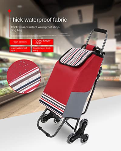 Faltbarer 6-Rad-Einkaufswagen mit Sitz, 35 l Fassungsvermögen, Einkaufstrolley für einfachen Transport, leichter blauer Einkaufshelfer für Senioren und vielbeschäftigte Käufer – Bild 8