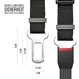 Lantelme Hunde Auto Sicherheitsgurt Adapter extra stark Gurtadapter ausziehbar bis 60cm Farbe schwarz für Autogurt KFZ Wohnmobil Fahrzeug 4913