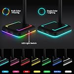 Headphone Stand with Wireless Charger Gaming Headset Holder 2 IN 1 Wireless Charging Pad & 2 USB Charger Ports for Desktop PC Game Accessories - Image 3