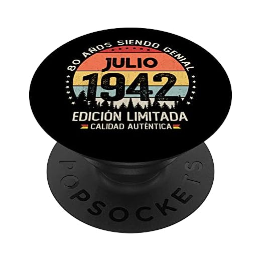 80 años Cumpleaños Las Leyendas nacen en Julio de 1942 PopSockets PopGrip Intercambiable