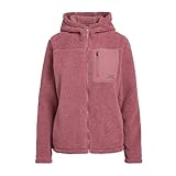 NORTH RIDGE Women’s Vista Full Zip Fleece Hoodie with 3 Zipped Pockets, Warm & Comfortable Midlayer Jacket, Ideal for Walking, Hiking & Outdoor Recreation (UK, Numeric, 16, Regular, Regular, Pink)