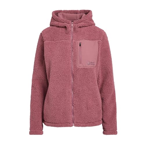 NORTH RIDGE Womens Vista Full Zip Fleece Hoodie with 3 Zipped Pockets Warm & Comfortable Midlayer Jacket Ideal for Walking Hiking & Outdoor Recreation (UK Numeric 12 Regular Regular Pink)