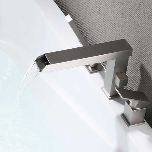 NIITAWH Roman Tub Faucet with Hand Shower Brushed Nickel Long Spout by NIITAWH - Used condition - Image 8