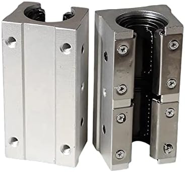 Coavoo SBR20LUU Bearing Blocks, 2Pcs 20mm Open Long Sliding Ball Bearing Block for SBR20 Linear Motion Shaft Guides Slide Rails as CNC Linear Rail Kit