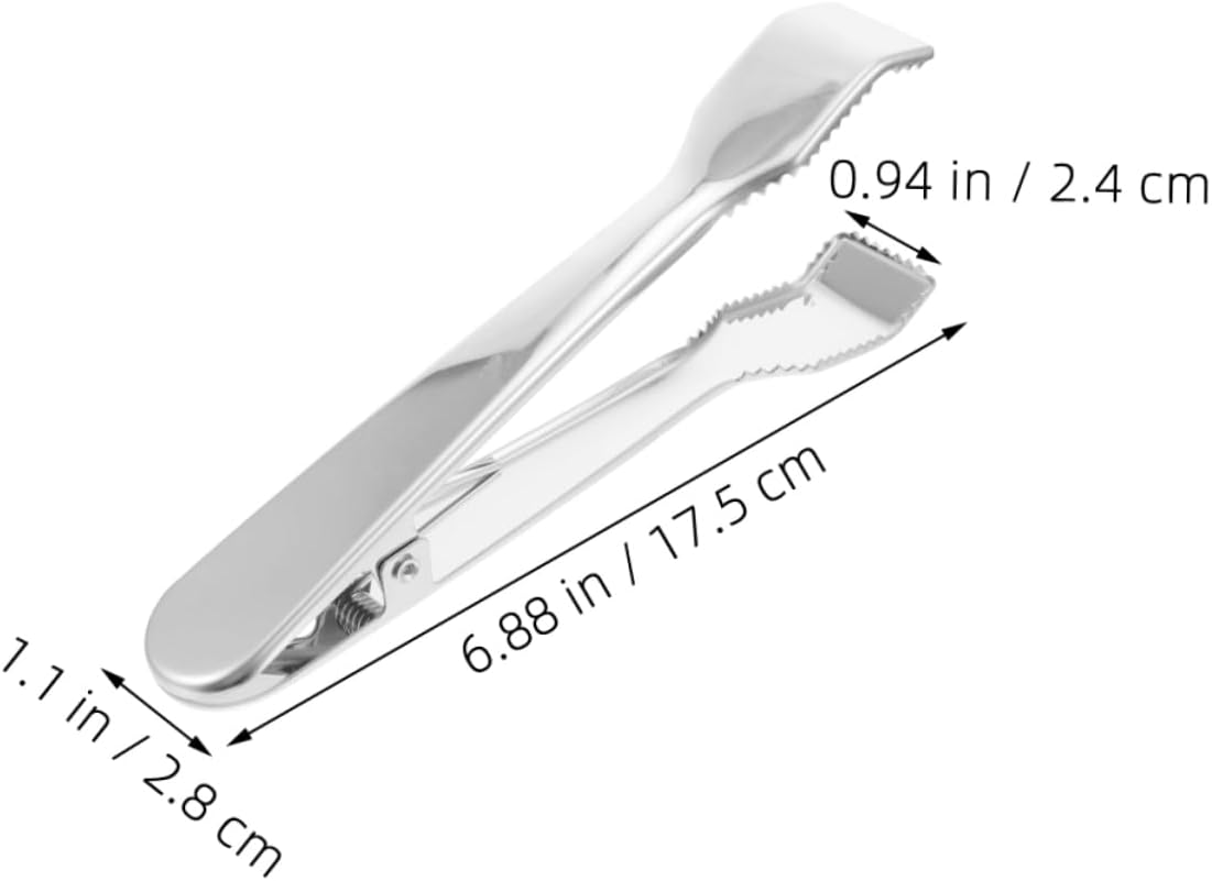ABOOFAN 2Pcs Stainless Steel Serving Tongs Food Grade Small Tongs for Appetizers Sugar Cubes and Ice Kitchen Utensils Grip for Parties and Bars
