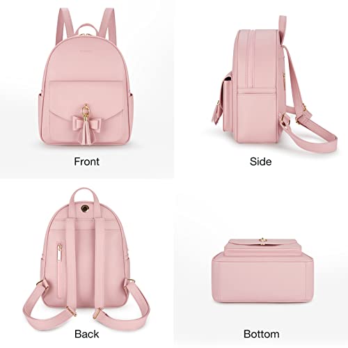 Ecosusi Women Backpack Purse Water Resistant Pu Leather Backpack Fashion Rucksack Ladies College Daypack With Tassel,3 Pcs #TOP7