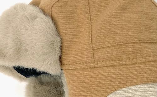 Retro Fashion Patchwork Warm Fuzzy Hat Outdoor Casual Ear Protection Cap Light Windproof Durable Hat for Unisex 20254