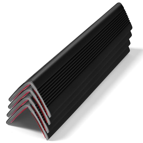 Image of Wall Corner Protectors 4 Pack,1.57x1.57x23.62x0.12 inch PVC Double Side Proof Corner Guards for Sharp Edges, Self-Adhesive Corner Protectors for Home, Kindergarten,Thickness-3mm(0.12 in)