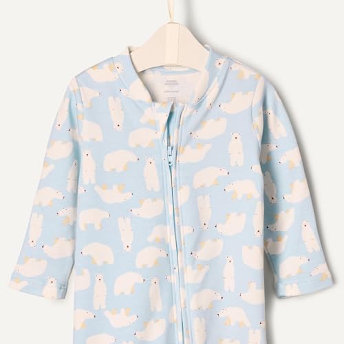 Image of Amazon Essentials x Sofia Grainge Unisex Babies' Cotton Footed Sleep and Play One-piece Bodysuit, Pack of 2