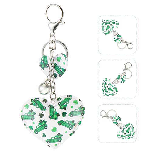 CLISPEED St. Patricks Dia Criativo Chaveiro de Couro Chaveiro Presentes Do Coração Do Trevo Trevo de