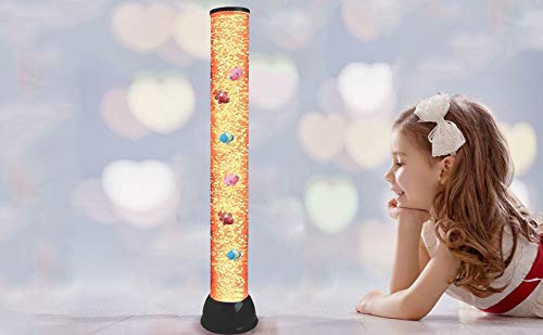 Lightahead Extra Large 32 Inches LED Fantasy Bubble Fish Tube Fake Aquarium with 7 Color Light Effects. The Ultimate Sensory Lamp.