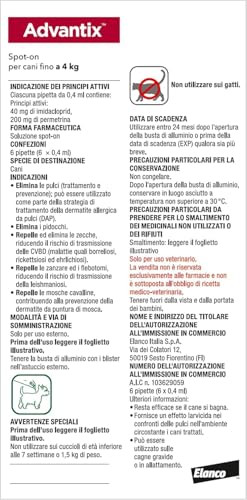 Bayer advantix x chiens 4-10 kg - 4 pipettes