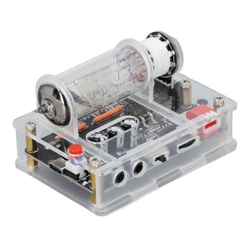 6E2 Tube Driver Board, USB Low Voltage Nostalgia VU Meter Level Indicator Board Car Music Ambient Light with Dynamic Dimming, Built in Microphone, Volume Knob Control