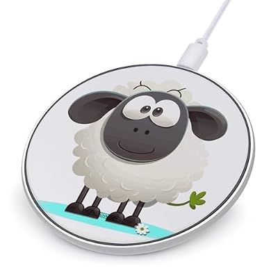 Sheep Wireless Charger 10W Portable Fast Wireless Charging Pad Compatible with Phone Slim Charging Station Lightweight Charger Mat Charging Block for Travel Home Office